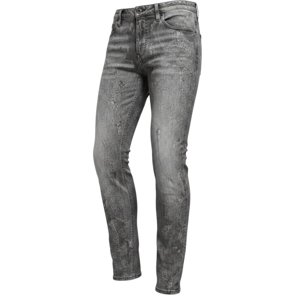 Vintage y2K Just Cavalli Gray Snakeskin python rare Slim Fit Denim Jeans Size 32